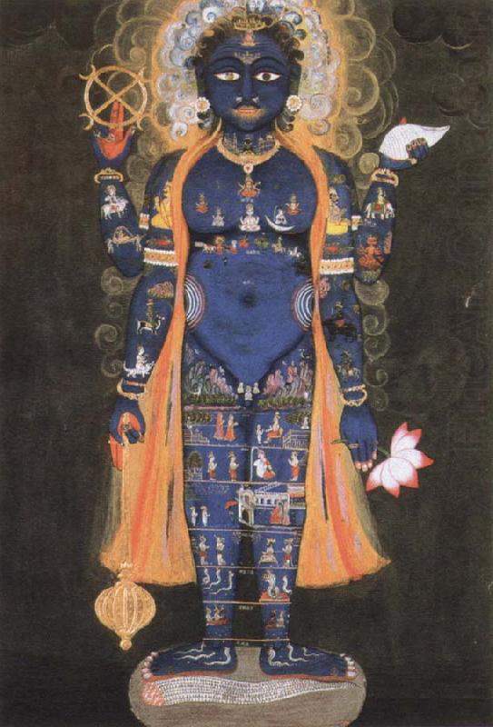 Ambrogio Lorenzetti vishnu visvarupa,preserver of the universe,represnted as the whole world china oil painting image